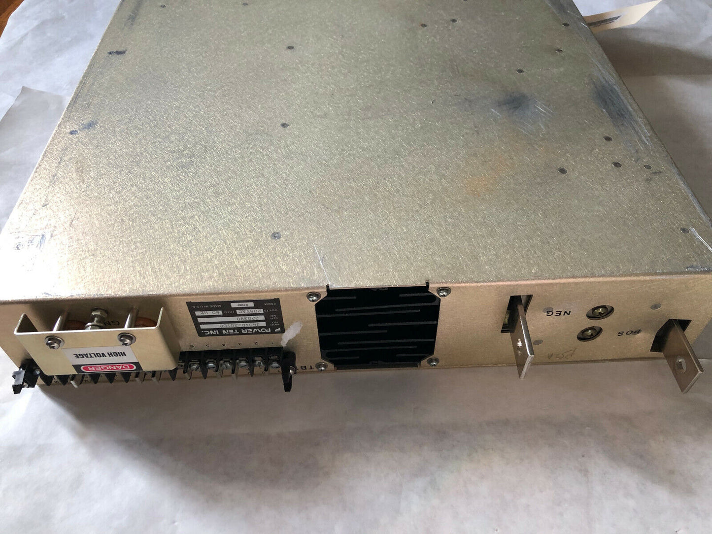 Power Ten 3404D-20100 Power Supply 208Vac,Aehr Test Systems,Be