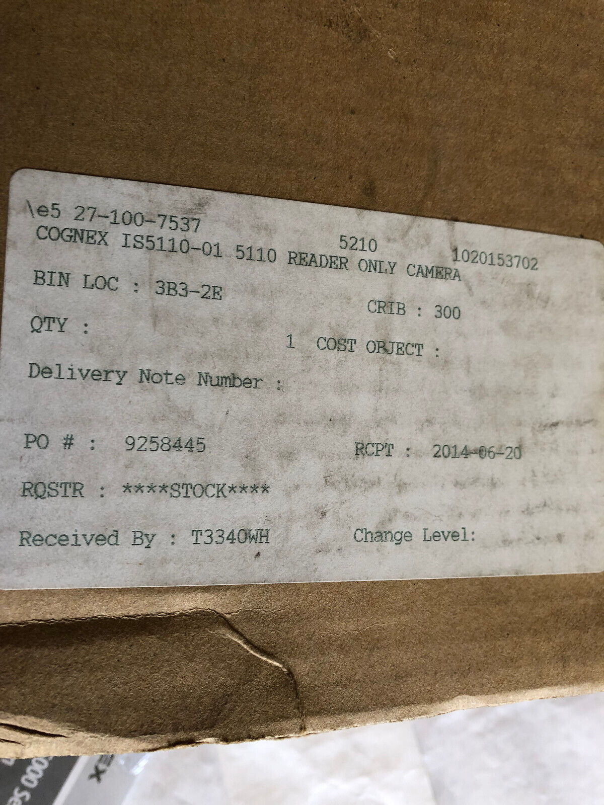 New Cognex 825-0209-1R J Insight Machine Vision Camera,821-0034-1R, Is5110-01,Am