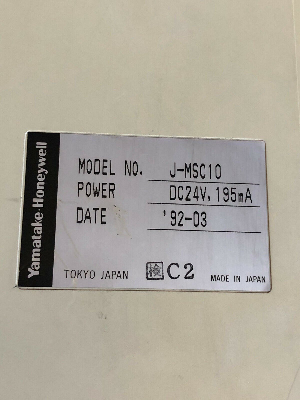 Yamatake J-Msc10  Honeywell J-Msc10 Control Module,Msc10, 80360145-011,Cf