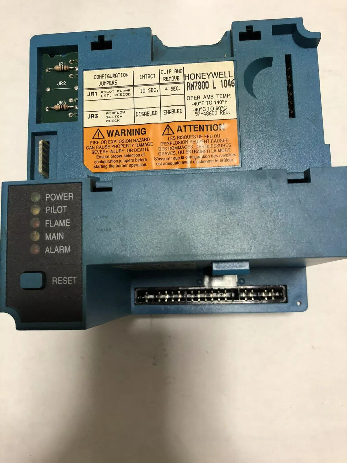 Honeywell Rm7800l1046 Burner Control Rm7800 L 1046,En
