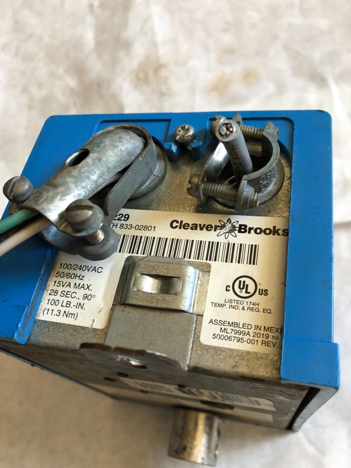 Cleaver Brooks 945-00229 Direct Coupled Rotary Actuator Same As Ml7999a2001,Am
