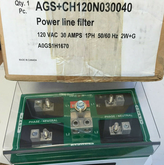 New Cutler Hammer Ags+Ch120n030040 Surge Powerline,Aegis+,120Vac 30Amp 1Ph,Fe