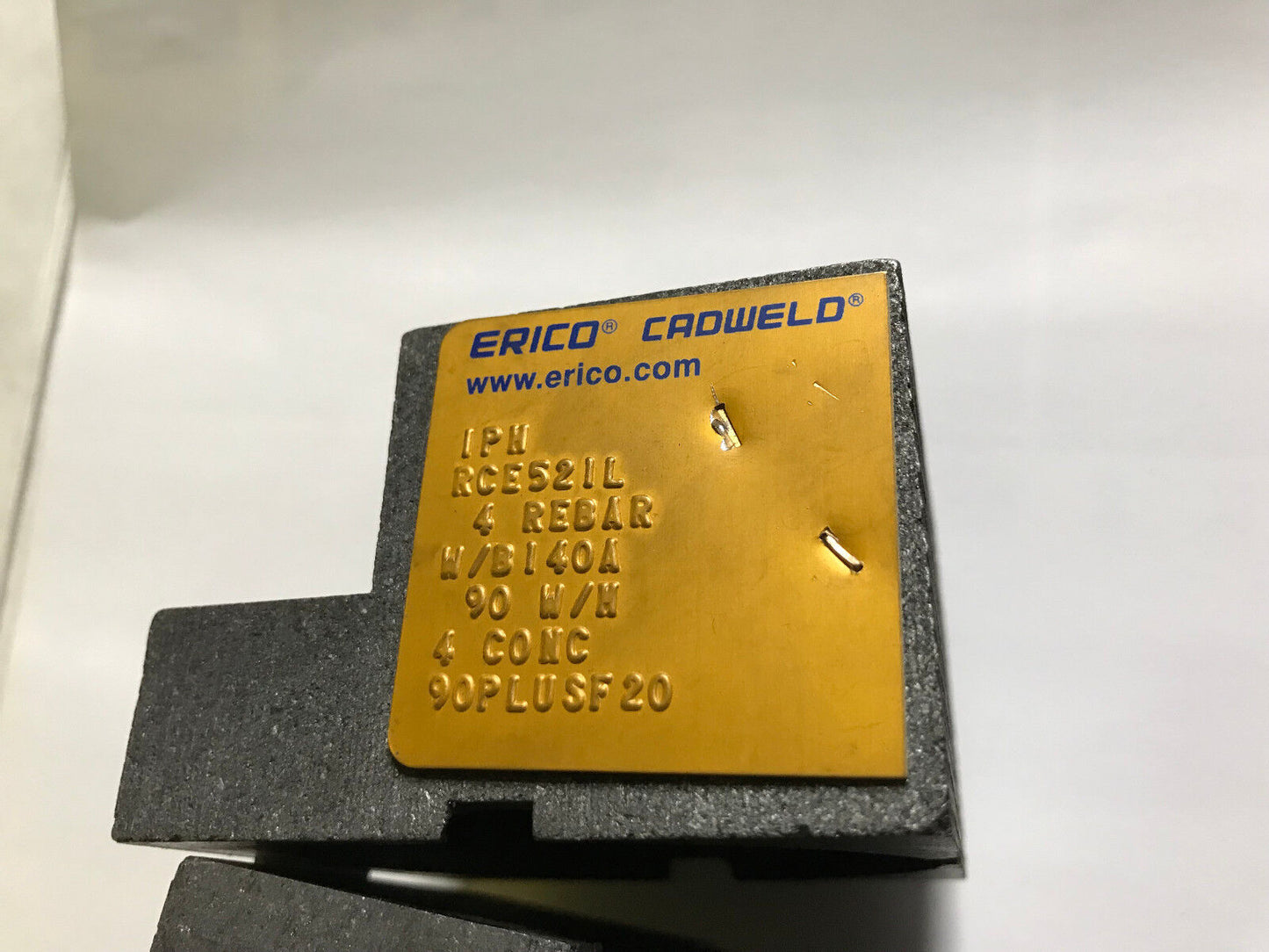 Erico Cadweld Cable Mold Rce521l 1Ph 4 Rebar W/B140a 90 W/M 4 Conc 90Plusf20,Es