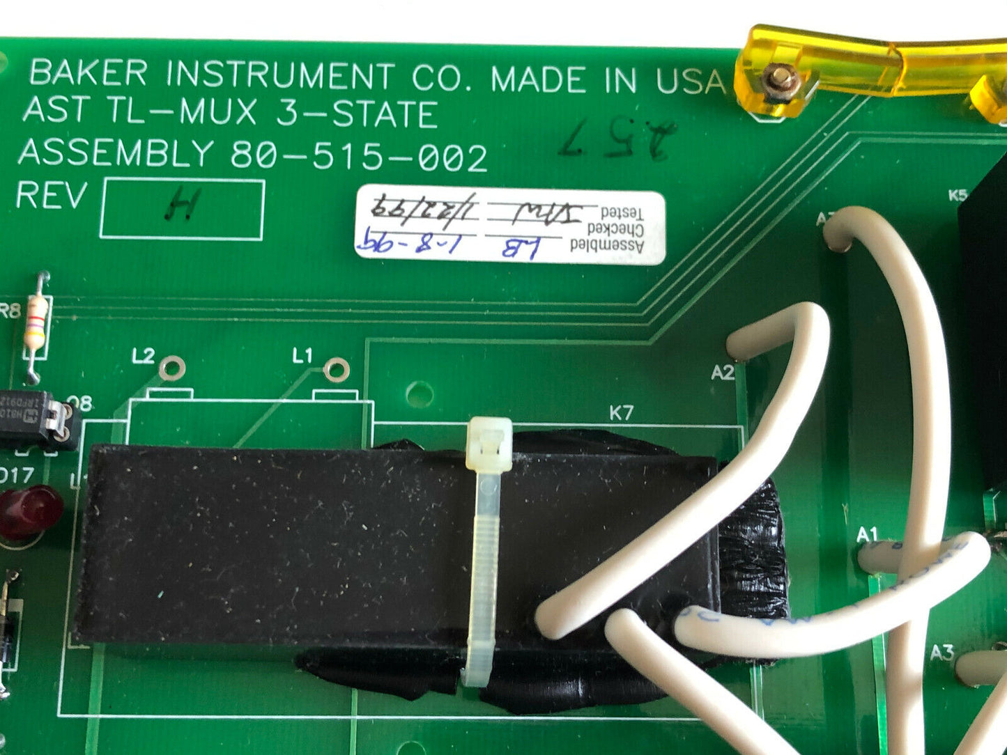 Baker Instrument 80-515-002 Rev.H, Ast Tl-Mux 3-State Control Board,Ag