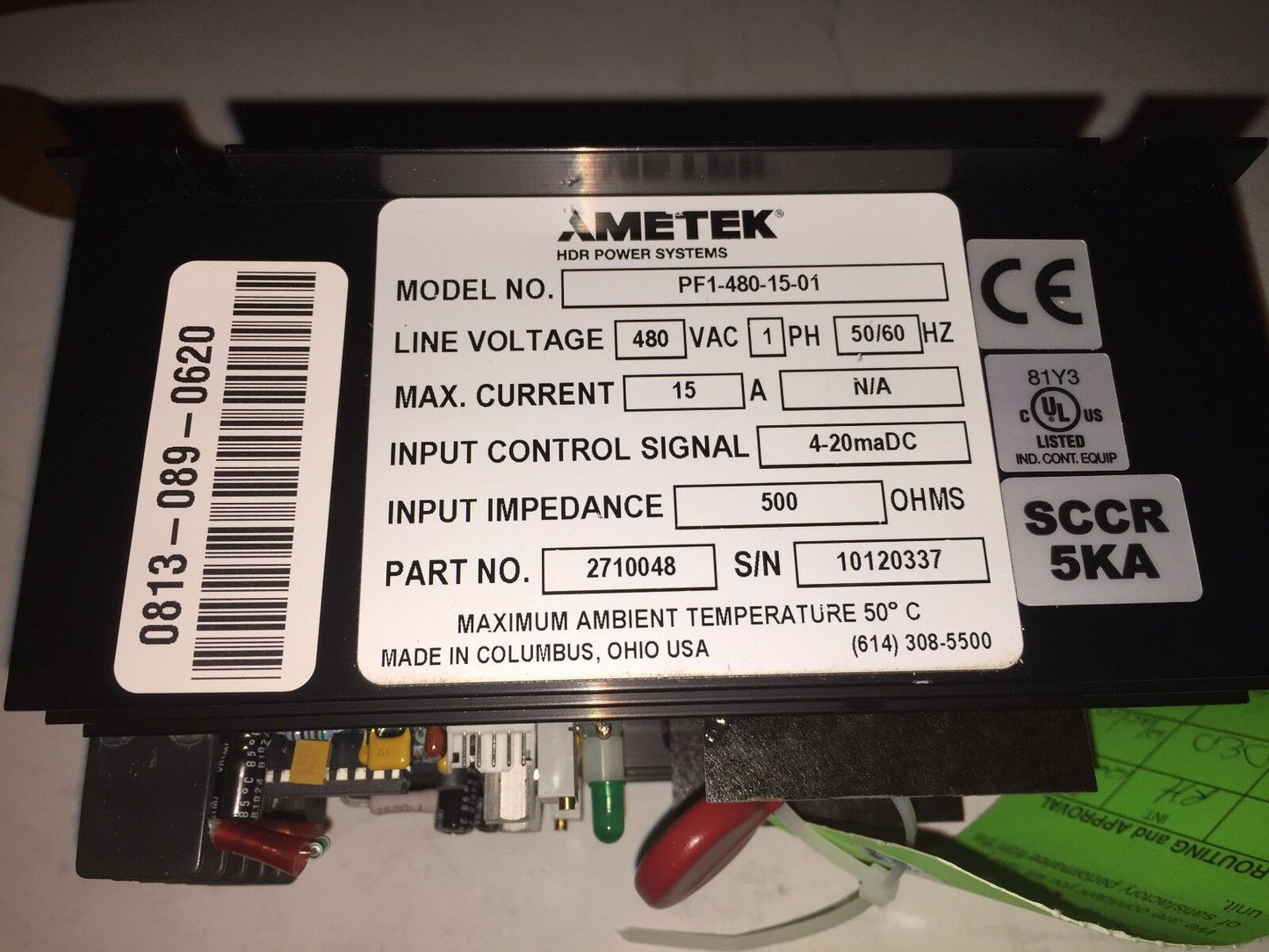 New Ametek 2710048, Pf1-480-15-01 Hdr Power System 480Vac,Bv
