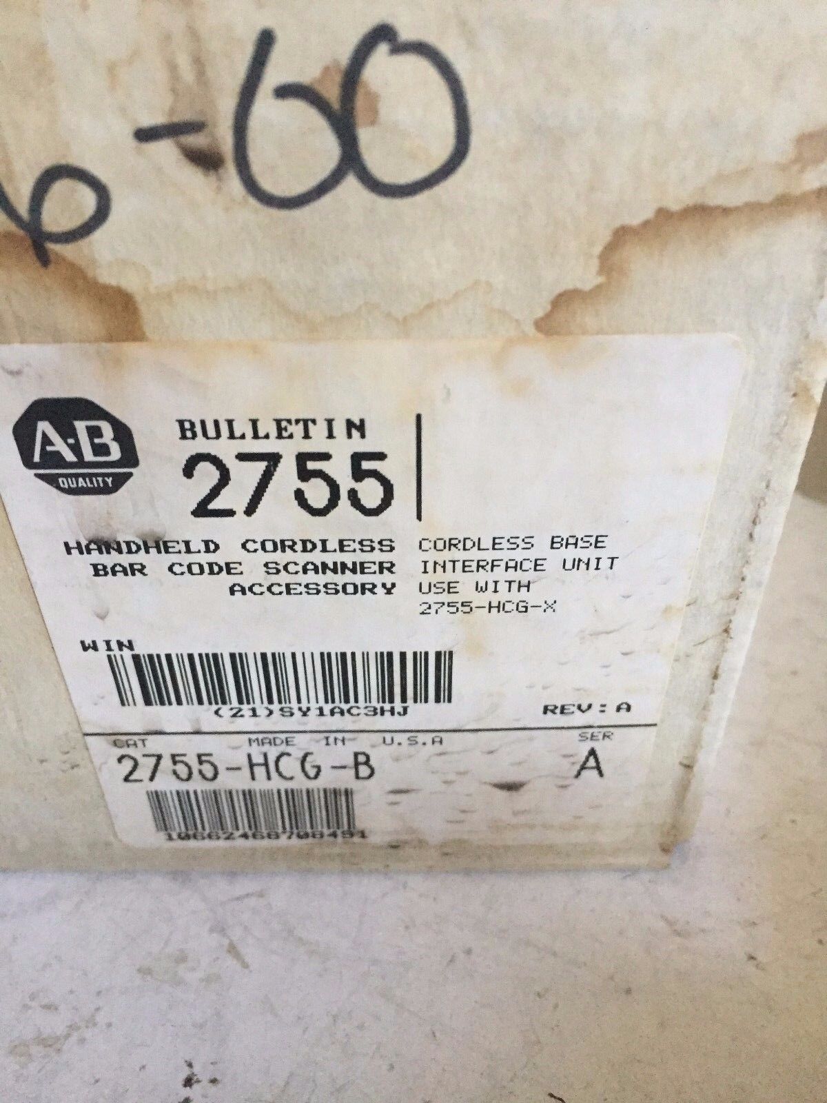 New Allen-Bradley 2755-Hcg-B Handheld Scanner Barcode Charger For 2755-Hcg-X,Ah