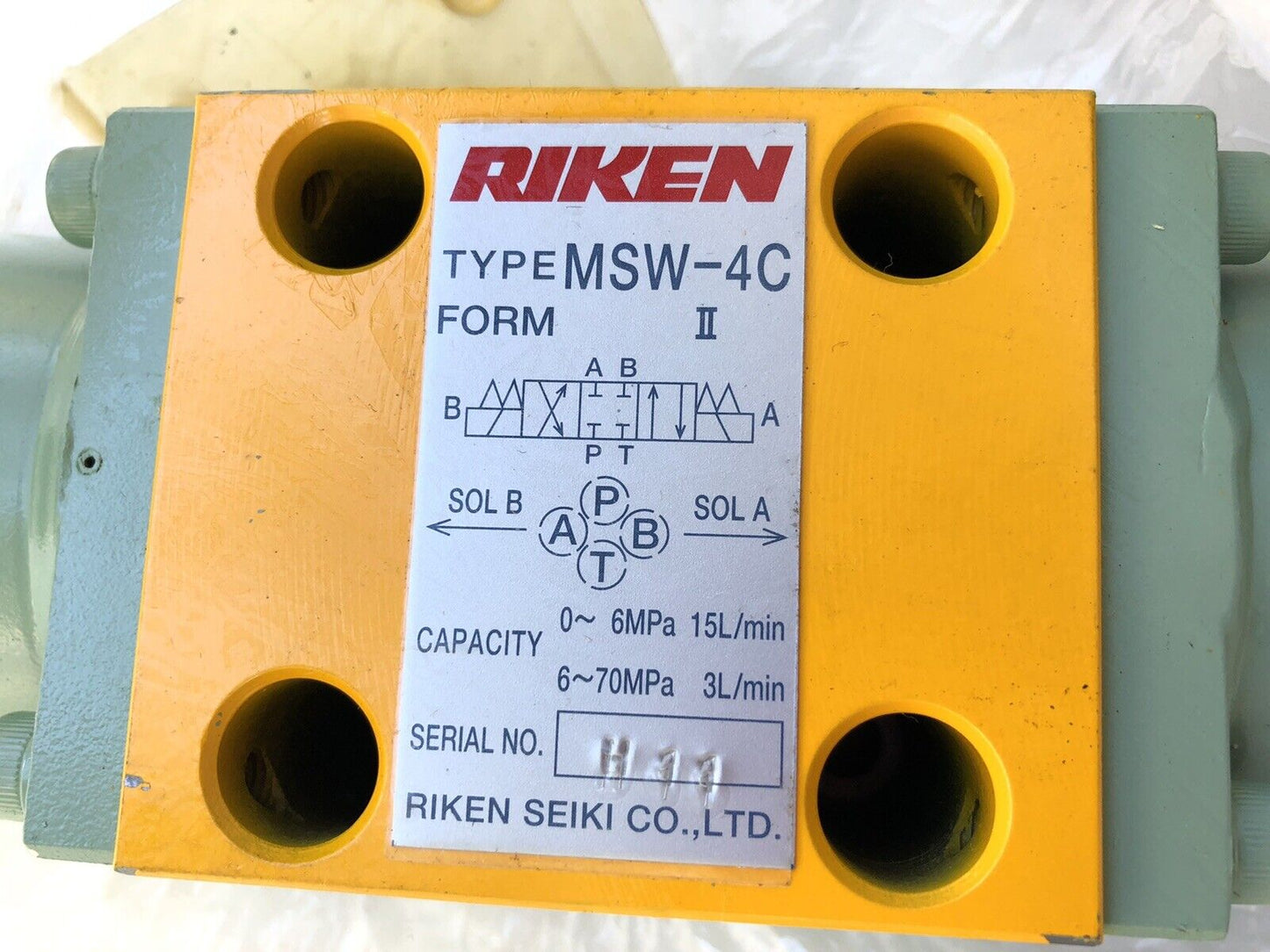 New Riken Seiki Msw-4C Solenoid Valve Ac100v,Tg