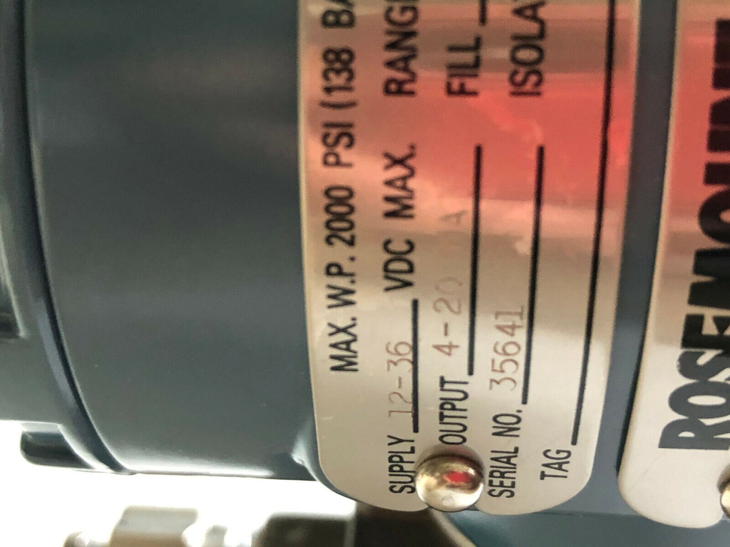New 2024 Rosemount 2024D2a22a2s1e5,Pressure Transmitter 0-250Psi,D2a22a2s1e5,Cg