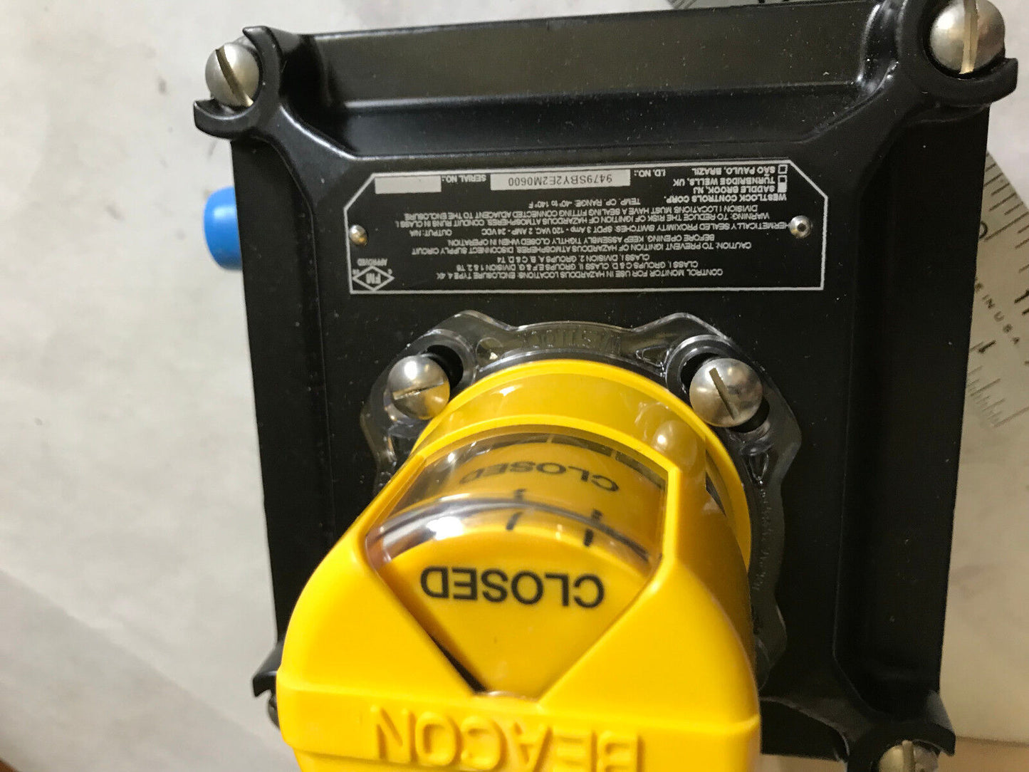 New Westlock Beacon 9479Sby2e2m0600 Valve Control Monitor/Limit Switch 500