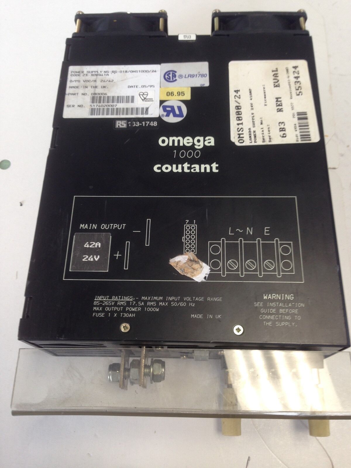 Lambda Oms1000/24 24V 41A Ns-Rs-018/Oms1000/24,080006,Omega 1000 Coutant,Fk