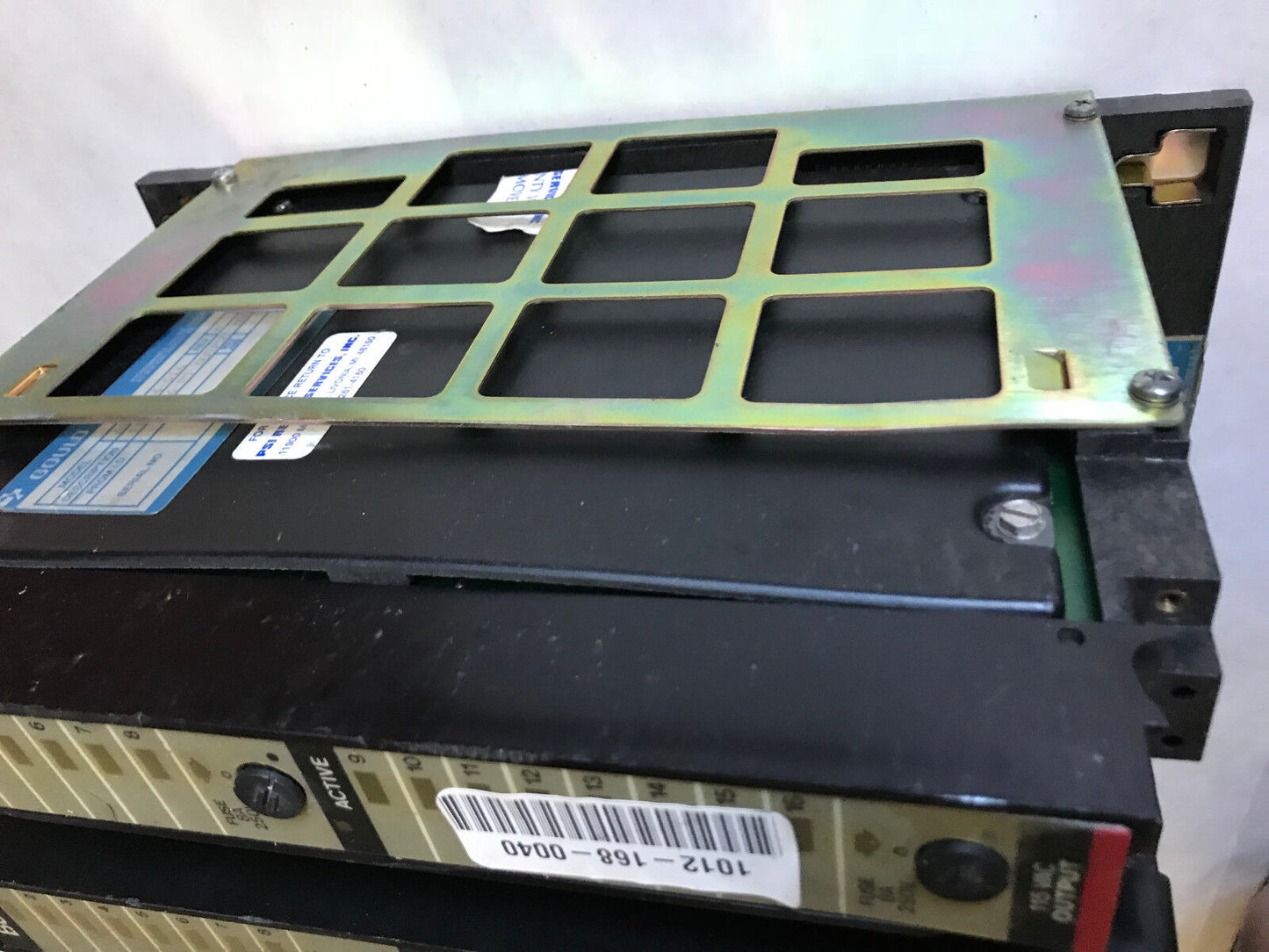 Gould As-H819-100 Modicon Plc Expansion Chassis & 7 I/O Modules B804,B827,Ae