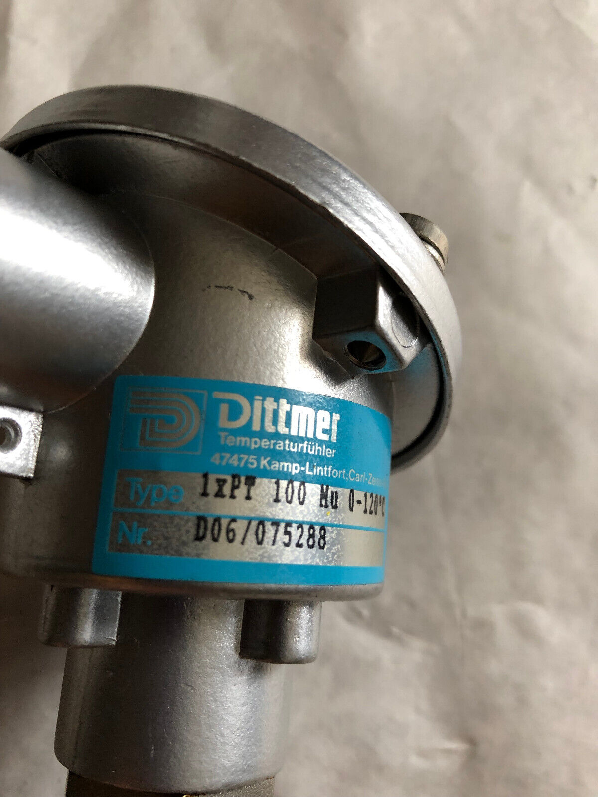 New Dittmer 1-X-Pt100 Temperature Control Sensor,1-X-Pt 100 Mu,D06/075288,En