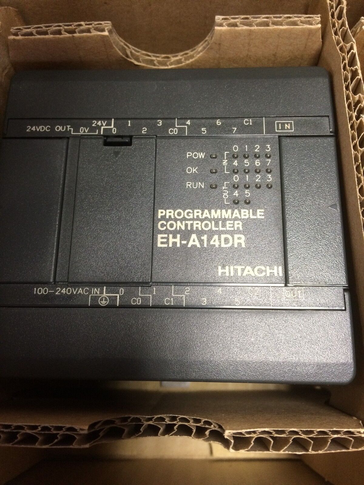 New Hitachi Plc 14Point 100/200Vac Eh-A14dr Programmable Controller,Bp,Cx