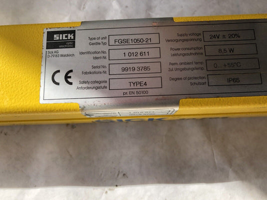 Sick 30-Fgs Optic Fgse1050-21 Safety Light Curtain Emitter 1012611 Type4,Bd