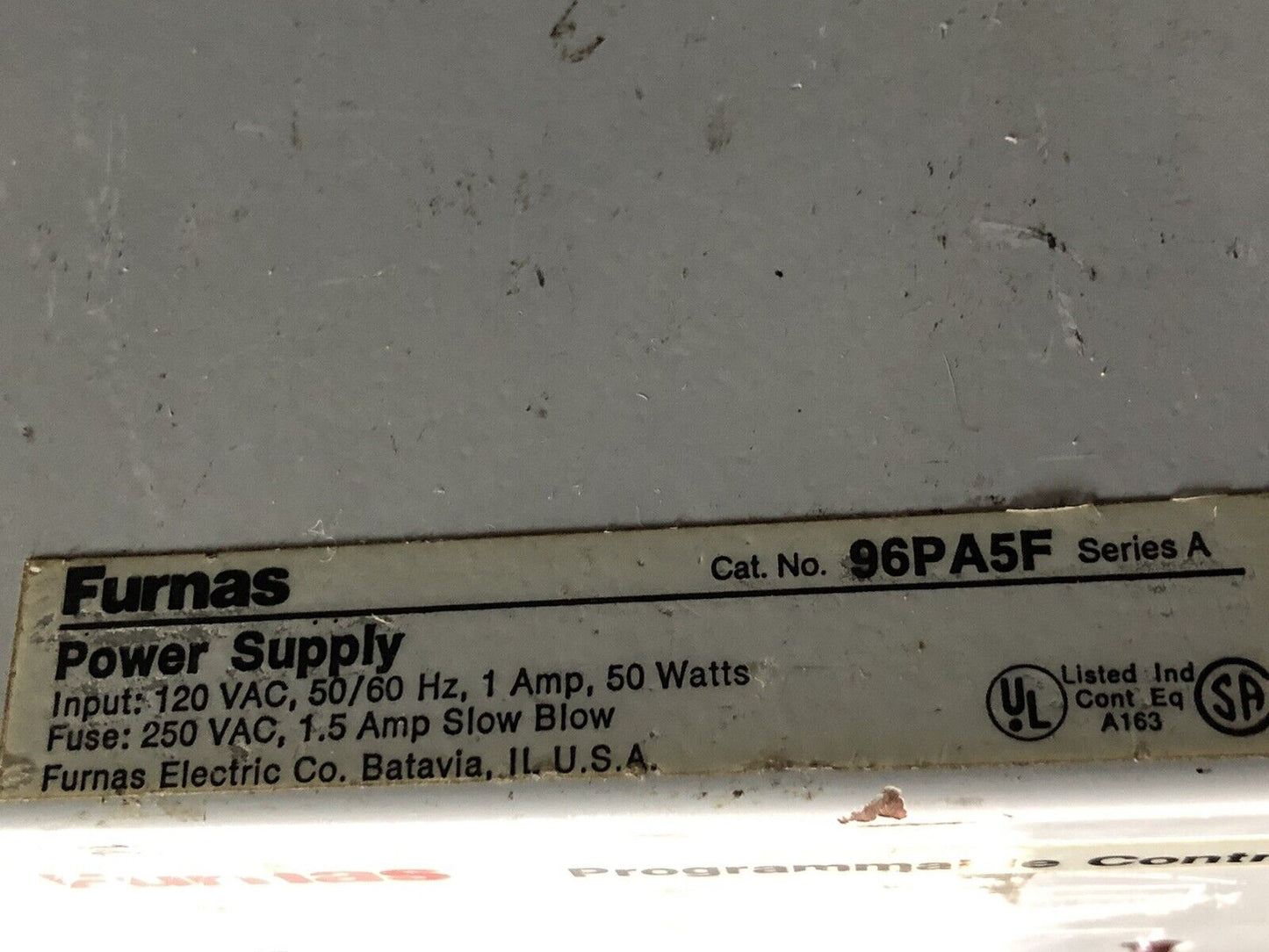 Furnas 96Pa5f Electric Co Power Supply Module 120Vac 60Hz 1Amp,Se