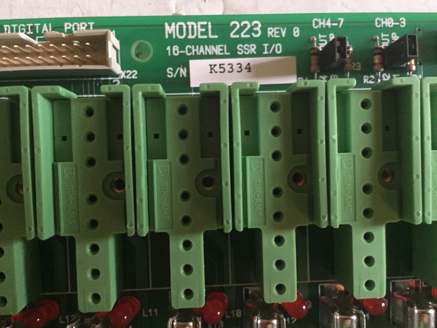 New Sciemetric 223,Sciemetric Model-223 16-Channel Ssr I/O Board,Ss