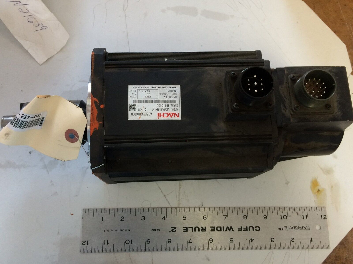 Nachi-Fujikoshi Nachi Nachi Mdm212h1v Servo Motor, 2.1 Kw, Rpm: 2000,Tc