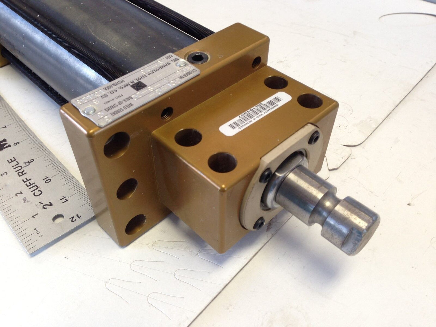Randolph Tool Gcl80-2123-Xm-S-00 Pneumatic Cylinder, Weld Stroke: 3,Ab