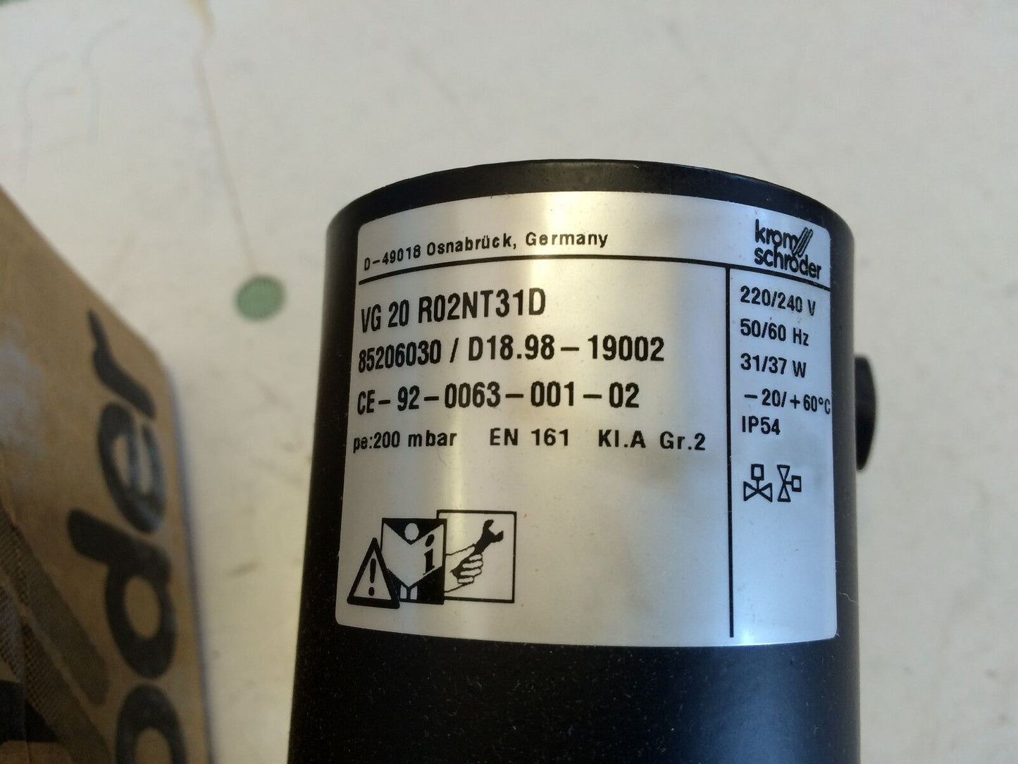 New Krom Schroder Vg 20 R02nt31d Solenoid Valve,85206030/D18.98-19002 ,Ck