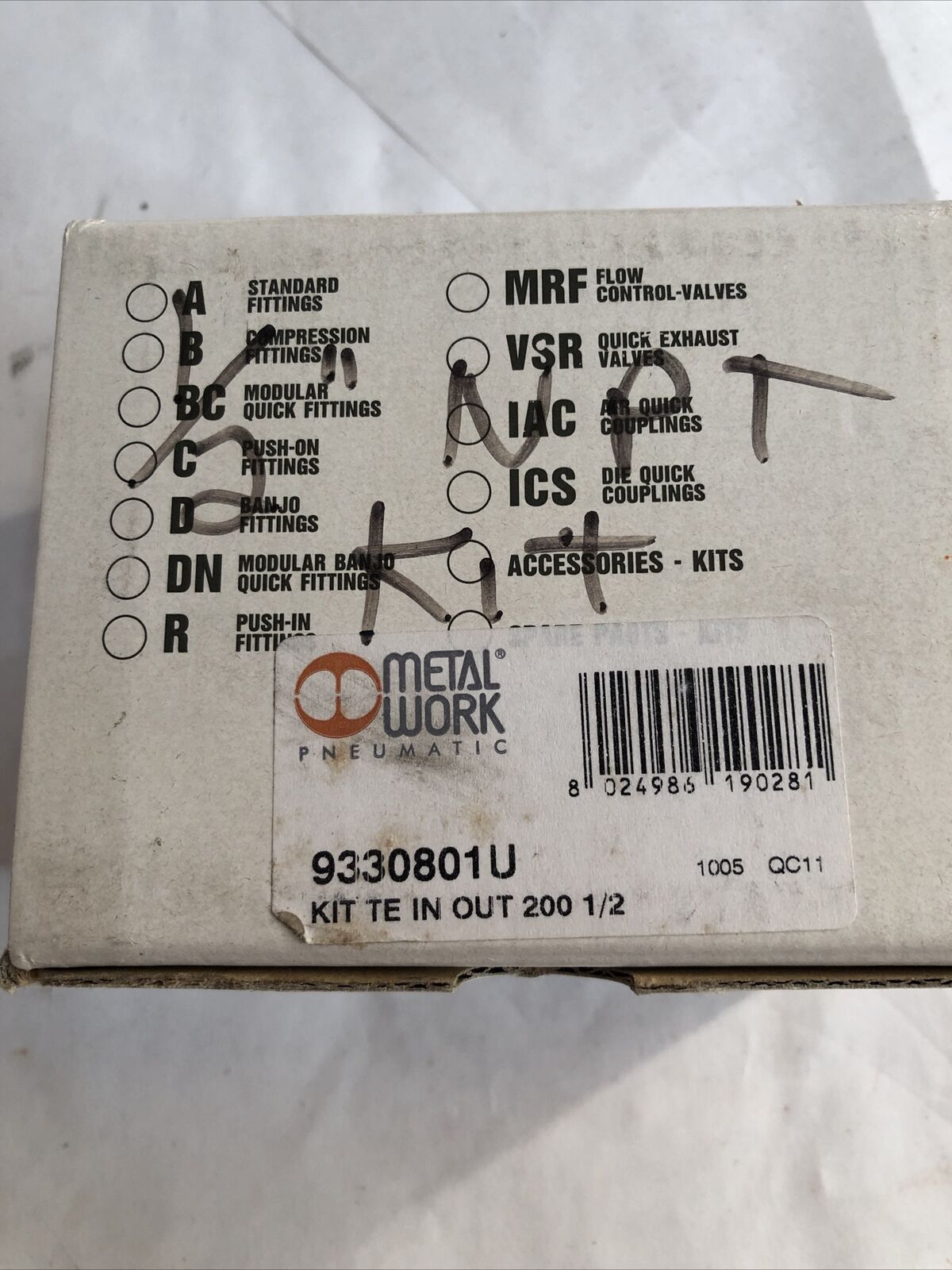 Metal Work 9330801U Reg 200 Regulator & 3402004Ua,1/2" End Plate Kit 9330801U,Dg
