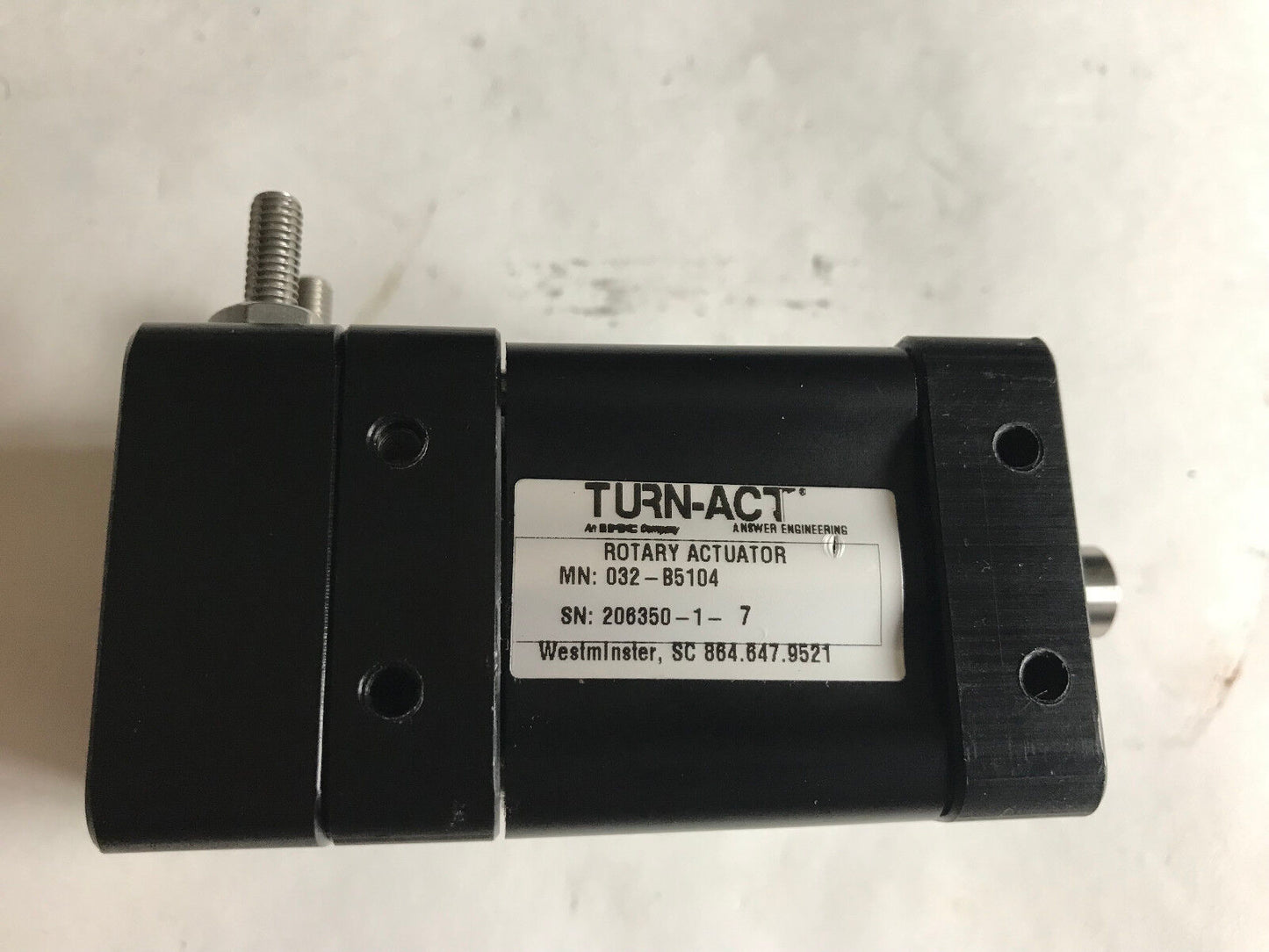 New Imc Turn-Act 032-B5104 Pneumatic Rotary Actuator 3/8" Shaft,032-85104,Si