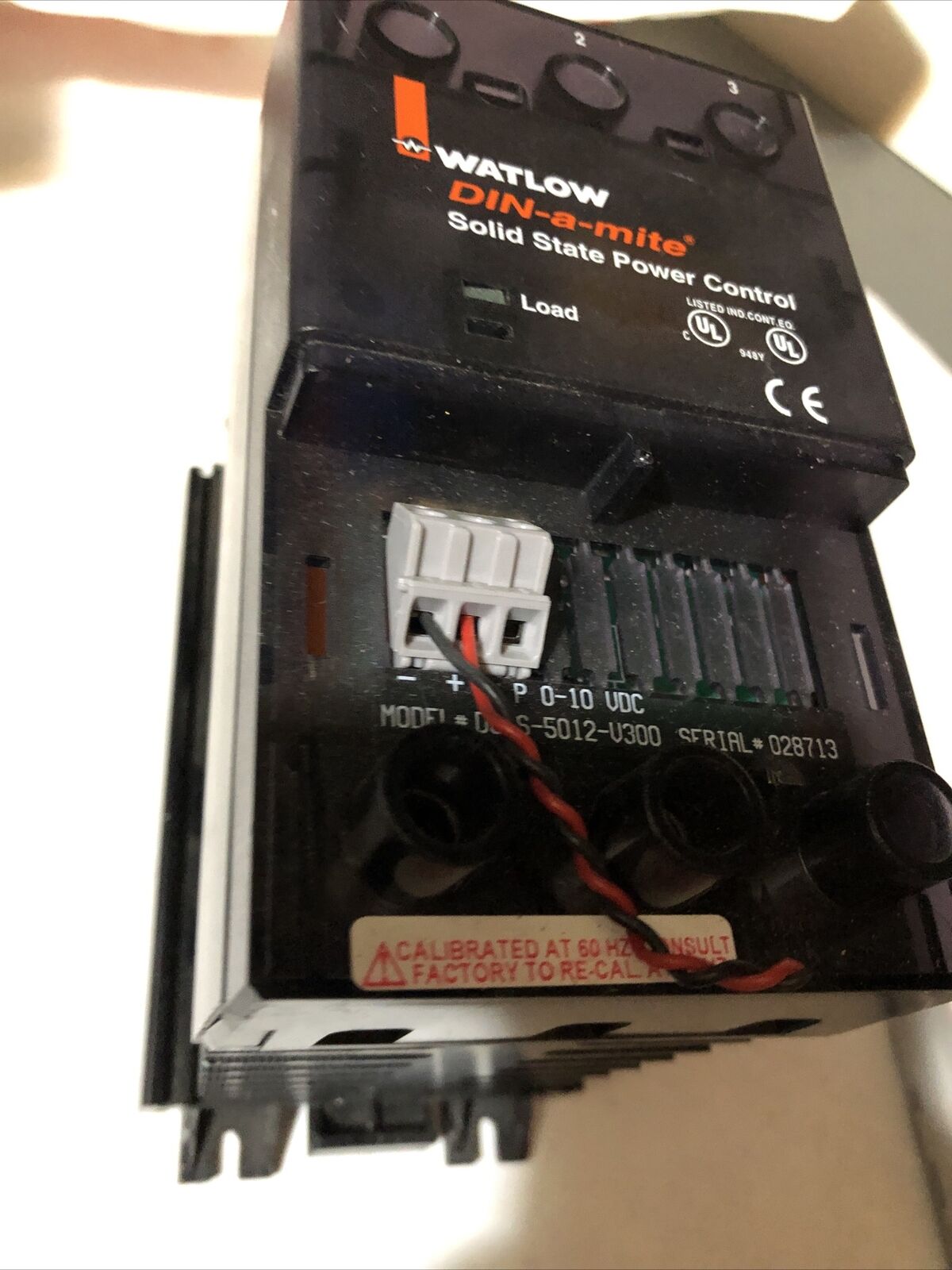Watlow Power Controller Solid State 0-10Vdc Din-A-Mite Dc1s-5012-V300,Bf