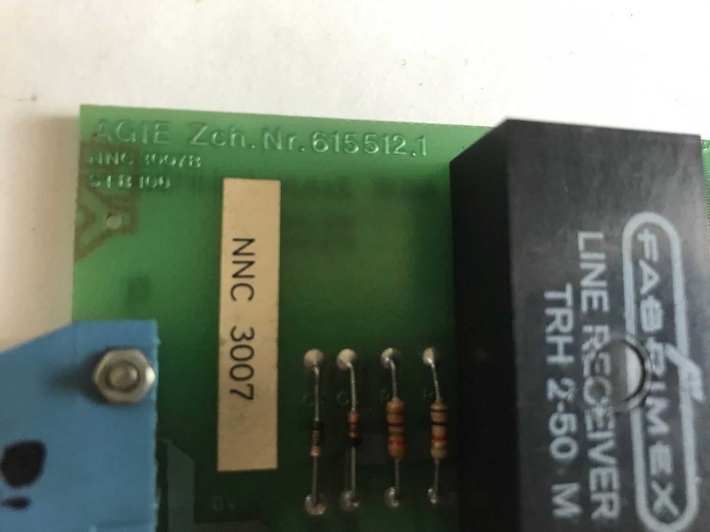 Agie Zch. 615 512.1 Edm Machine 6155121 Board Nnc 3007 801695,Agie 615512.1,Su