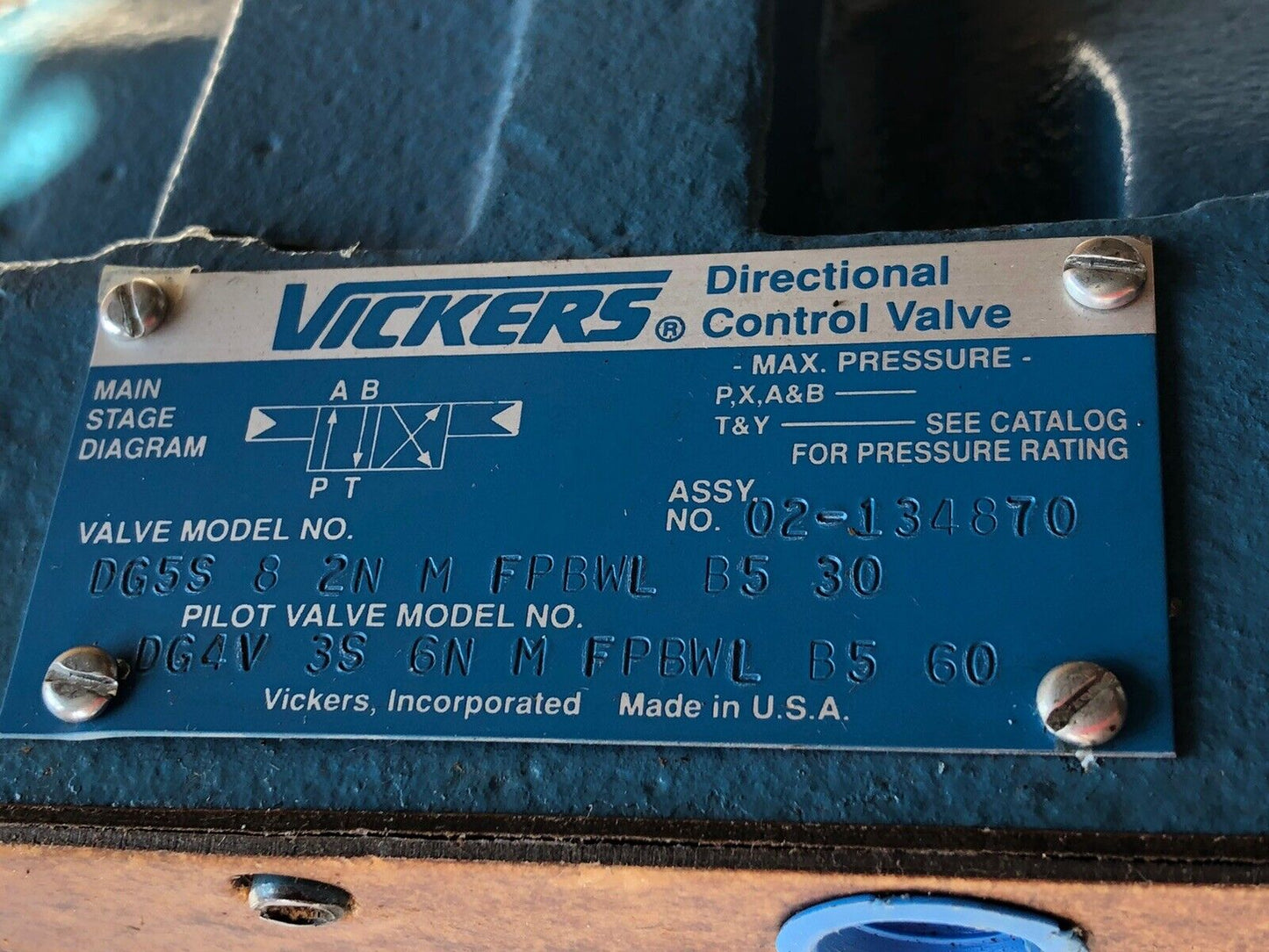 Vickers Dg5s82nm Fpbwlb530,Dg4v-3S-6W-M-Fpbwl-B5-60, Dg4v-3S-6N-M-Fpbwl-B5-60,Ap