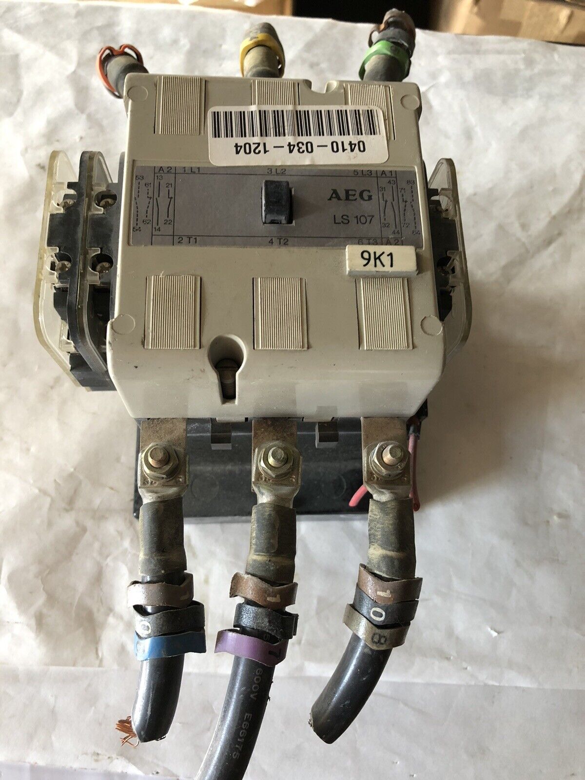 Aeg Ls 107 Contactor, 135 A, 600 V, 3-Pole  Hs107,Bs