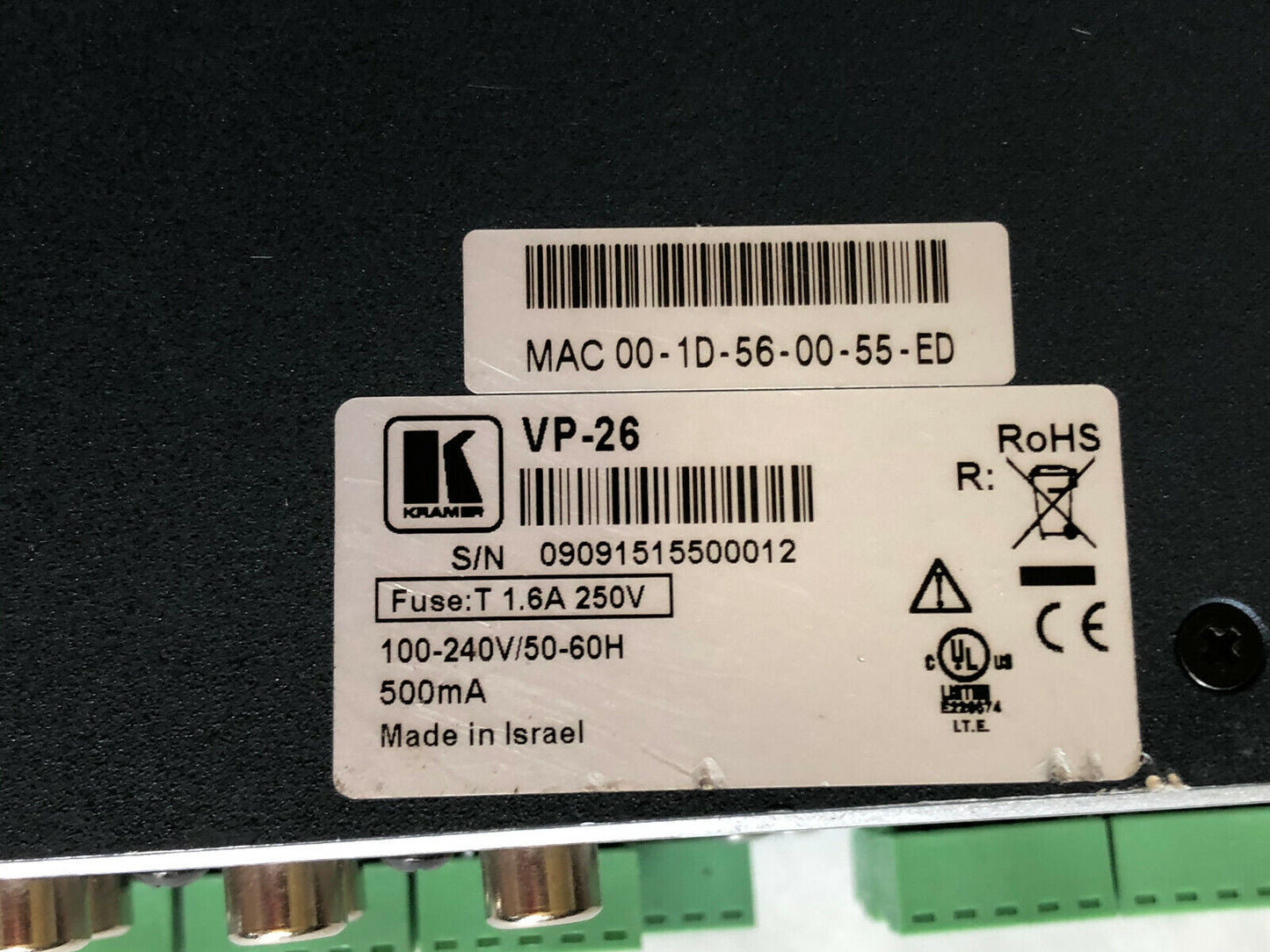 Kramer Vp-26 Presentation Matrix Switcher Vp-26,Sr