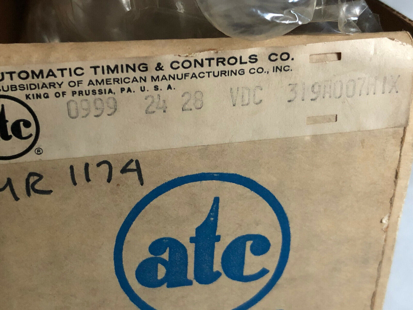 New Atc 319Dc 319H-007-H1-X Automatic Timing & Control Timing Relay 24/48 Vdc,Sv