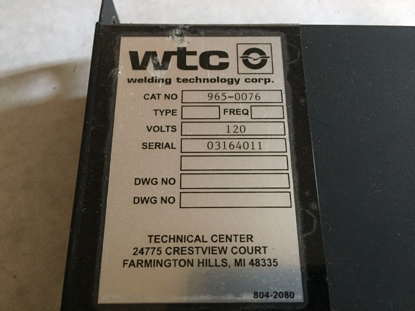 Wtc 965-0076 Rj45 Ethernet Connector Switch Welding Technology,Ay