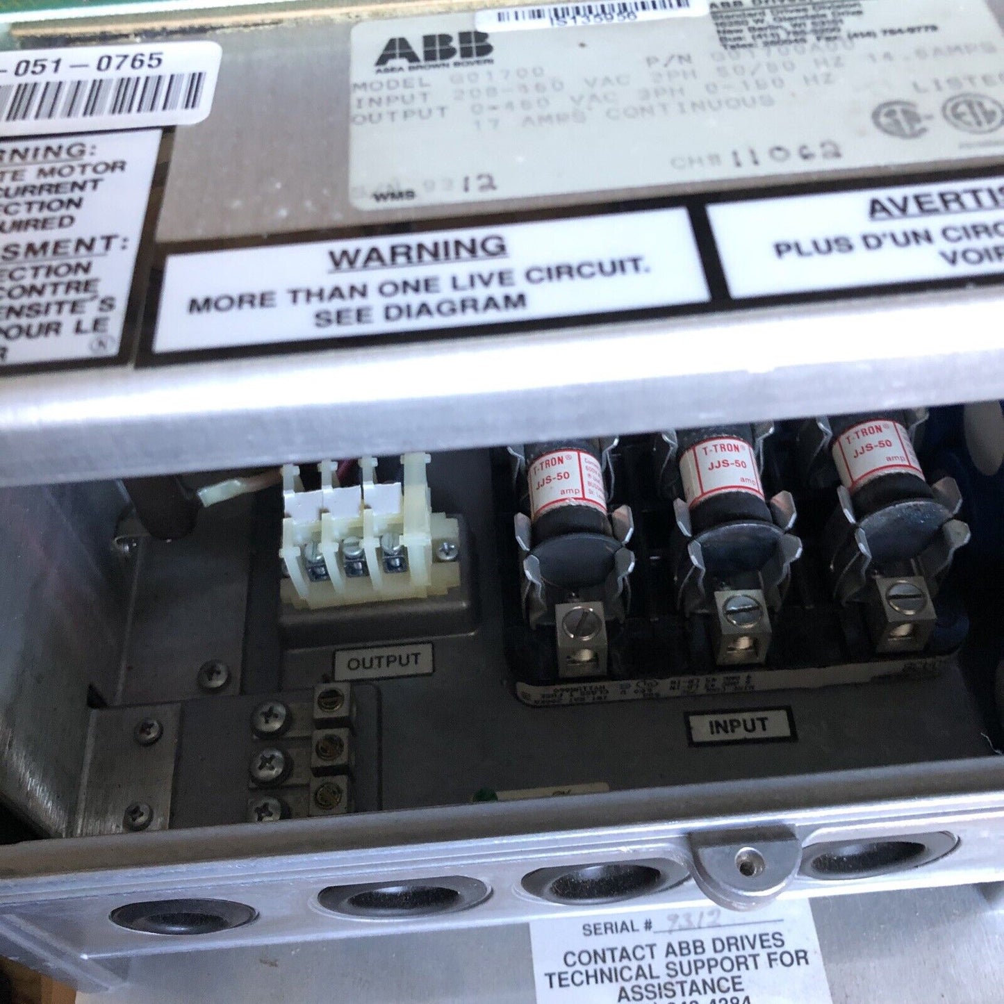 Abb G01700 Ac Drive,G01700a00, 3-Phase, 208-460 Vac,Bd