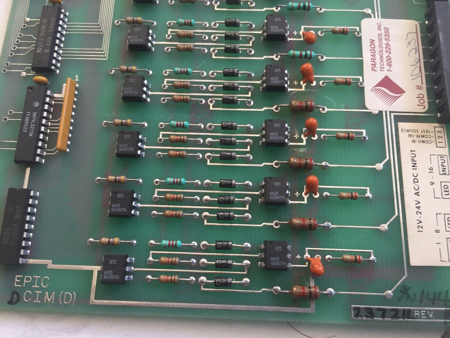 Sci Epic Cim,Epic Cim (D),237211 Rev.A,3290,52337 Rev C,Epic 23721L Pcb Board,Cy