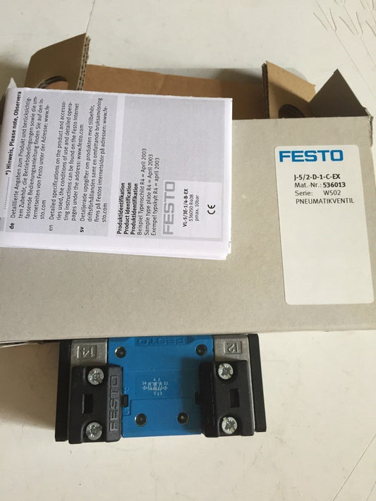 New Festo J-5/2-D-1-C-Ex Pneumatic Double Solenoid Valve,Fb
