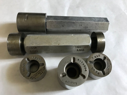 Lot The Pipe Machinery Go No Go Gage 1.510 1.515,1.536 1.5110 1.5360,1.550,Ad
