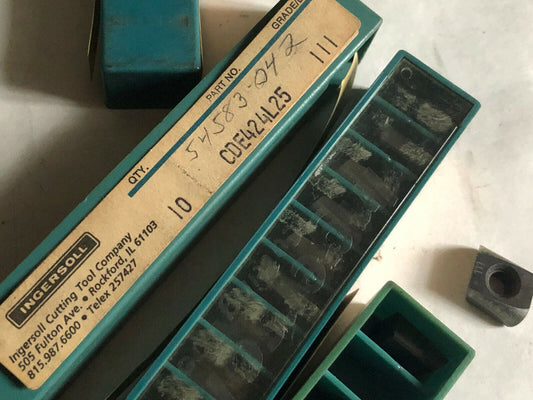 New Lot 50 Ingersoll Cde424l25 Carbide Inserts, Grade 111 ,Sv