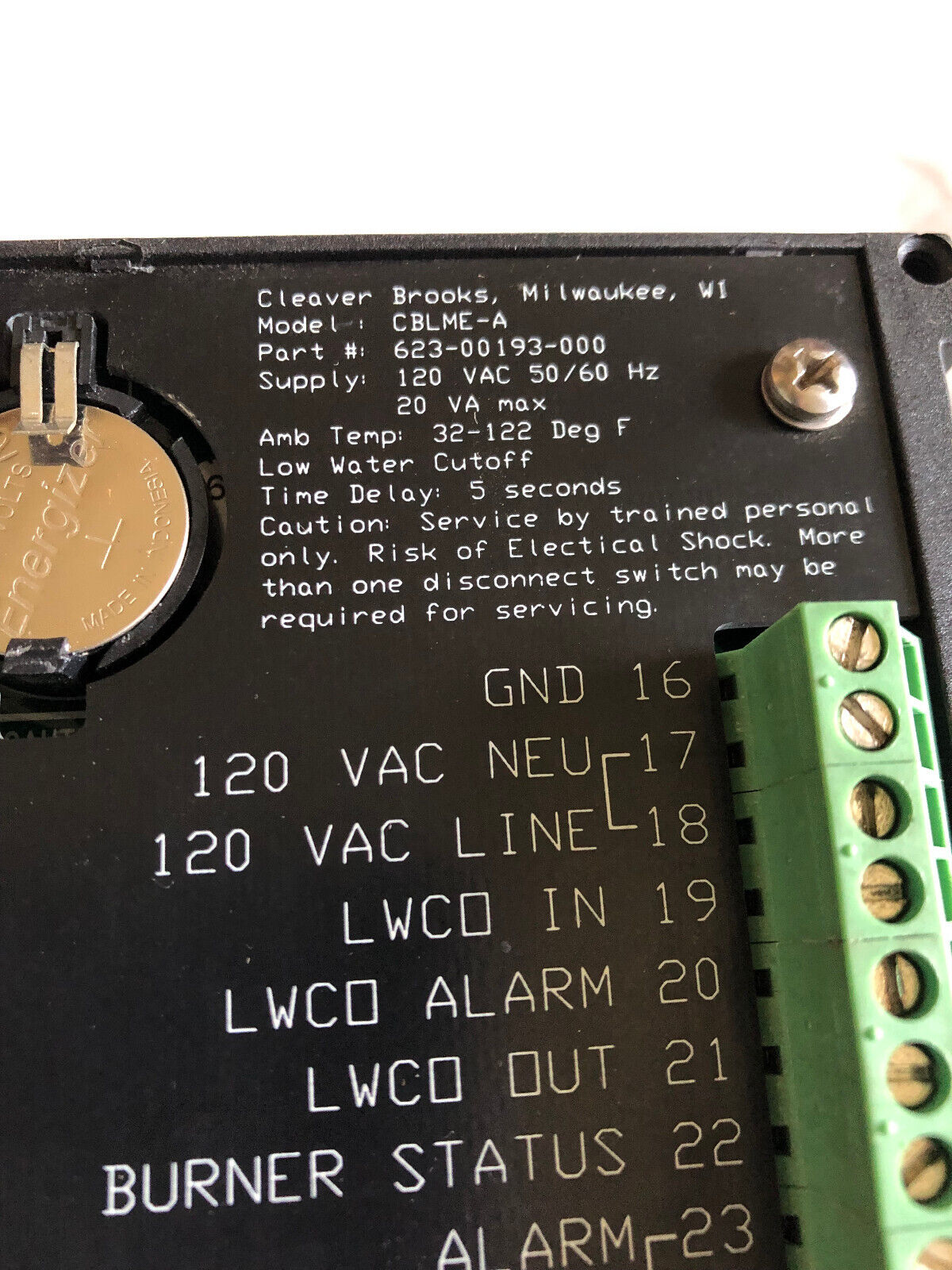Cleaver Brooks 623-00193-000 Level Master Controller,623 0013 000,Ec