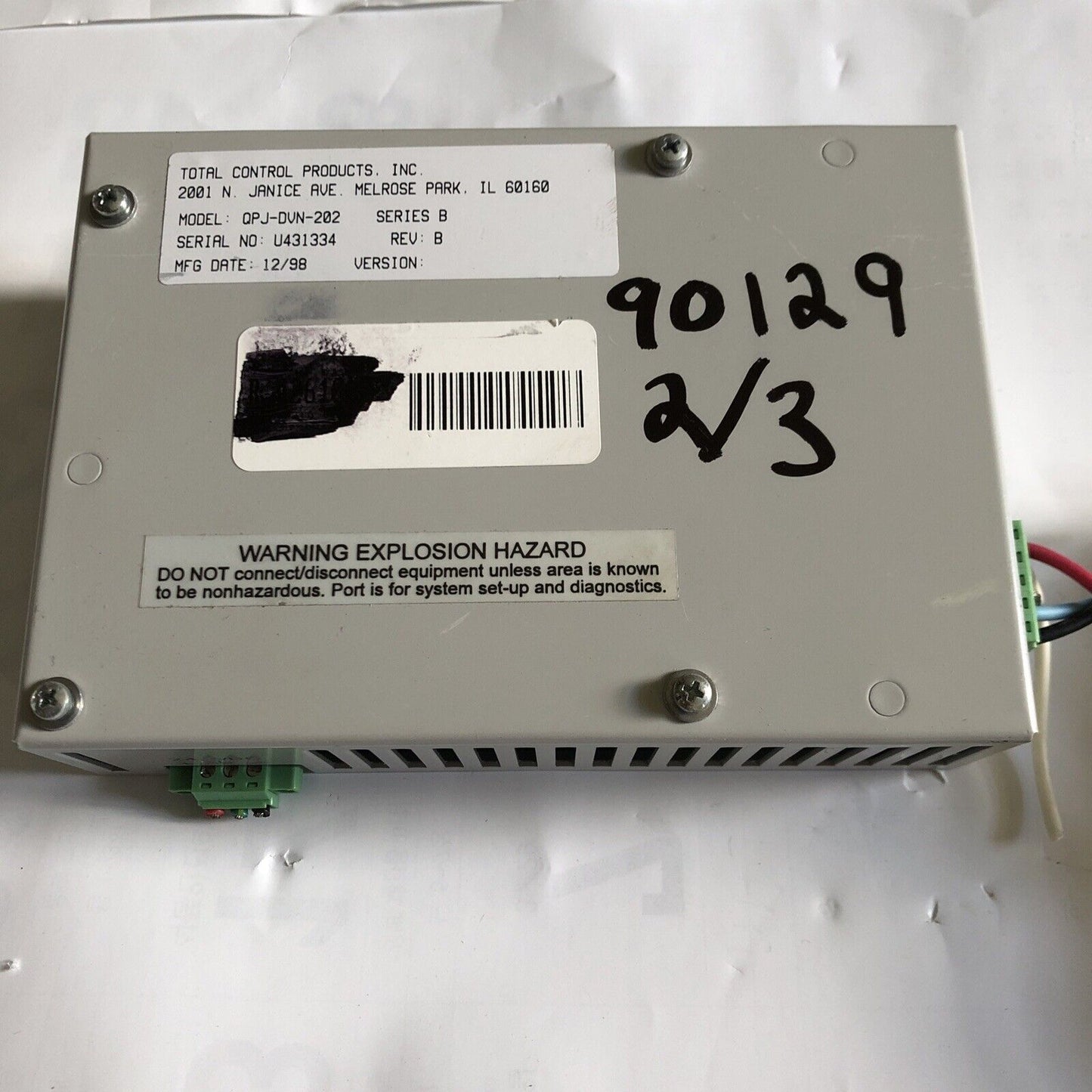 Total Control Qpj-Dvn-202 Communication Module For 5& 6" Devicenet,Fanuc,Eh