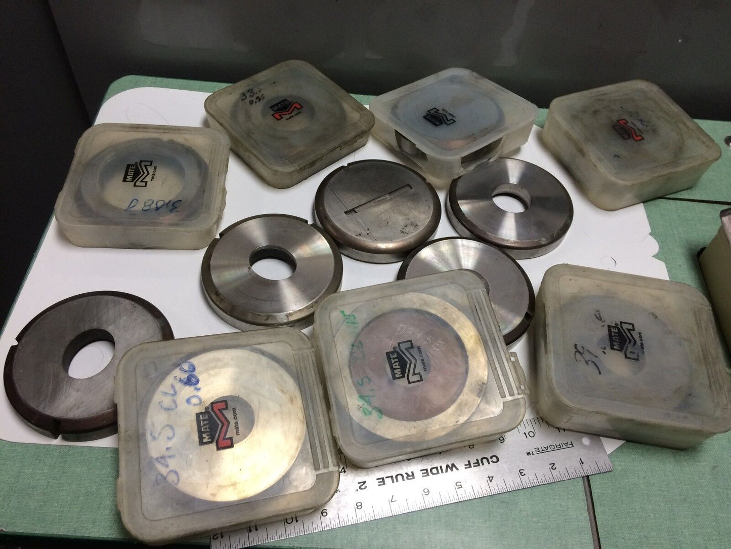 Lot 12 Mate Round/Obround/Rectangle Turret Punch Die 3.080,34.5,1.395,39.50,Bw