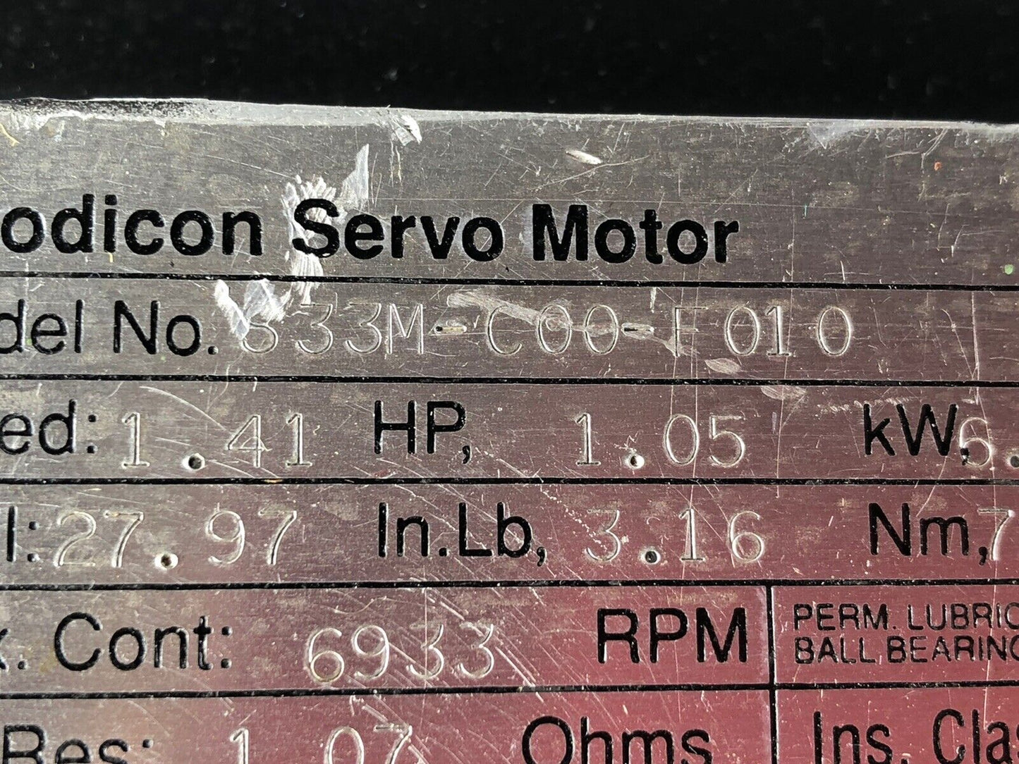 Modicon S33m-C00-F010 Ac Servo Motor Robotics 533M-C00-F010  Cgc07,E147863,Ef