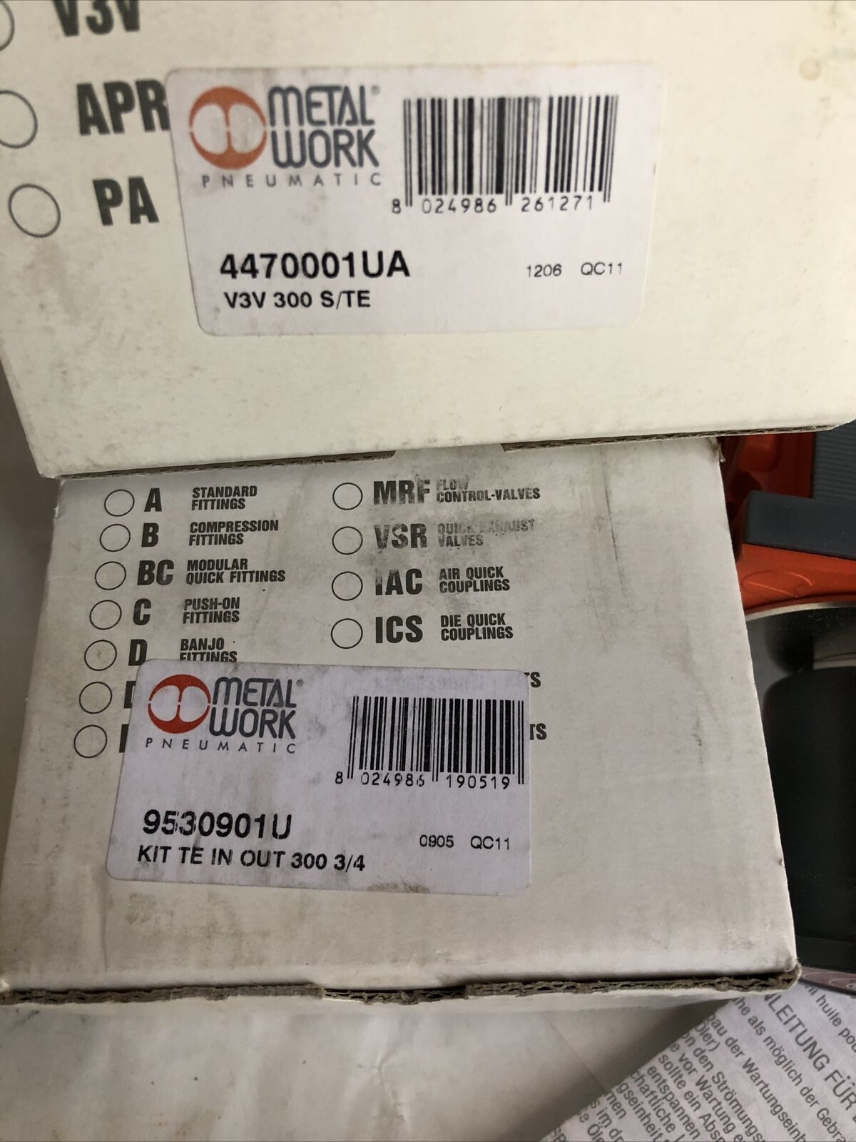 Metal Work 4470001Ua Pneumatic Lockout V3v300,9530901U, 3/4 Npt End Plate Kit,Dg