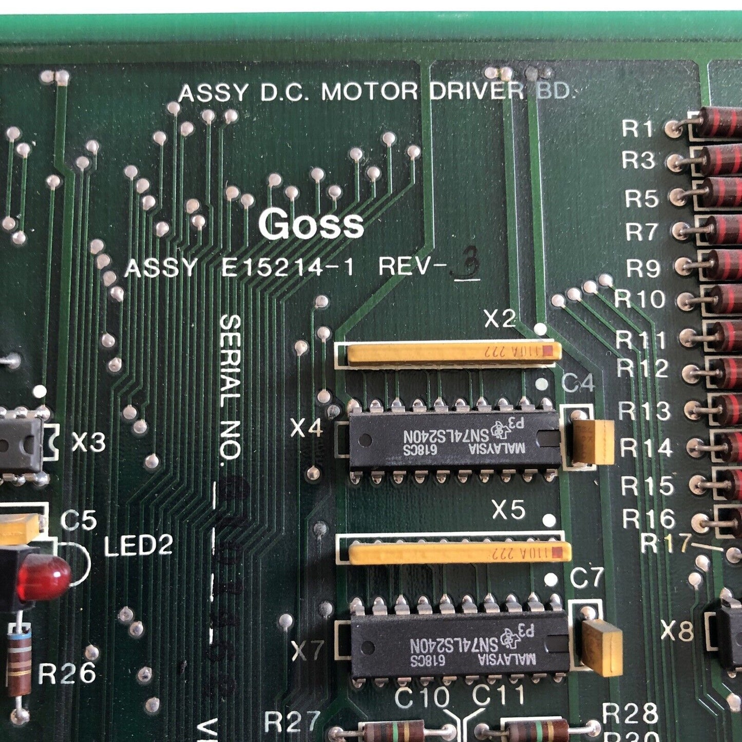 Rockwell E15214-1 Goss, E15213-2,D.C. Motor Drive Board Dc E152141,Ec,Eb