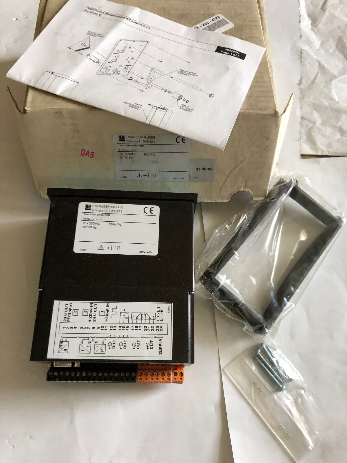 New Endress+Hauser Compart Dxf351 Single Channel Flow Computer,E+H Dxf 351,Ac