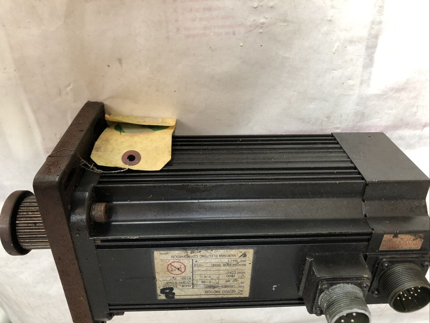 Yaskawa Usaged-09A22t Ac Servo Motor, 1500-Rpm, 7.6A, 0.85Kw,Ff