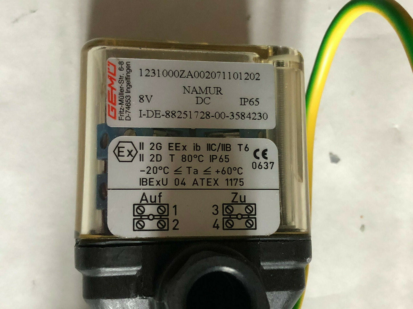 New Gemu Fv-2781 Actuator Valve,247061,Gemu 1231000Za002071101202,8V Namur,Tj