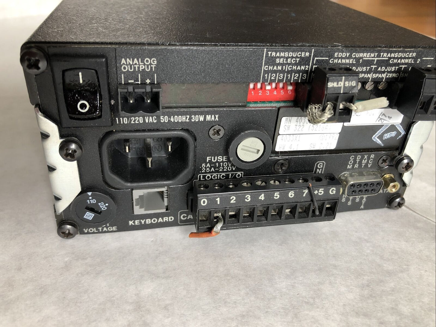 Daytronic 4033 Controller W/Data Acquisition 2X Eddy Current Inpu 4033X1,De