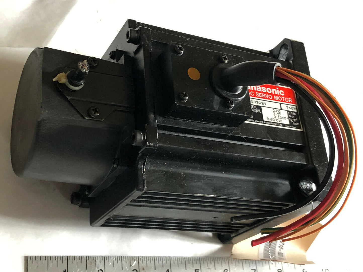 Panasonic Mdm082q2v Ac Servo Motor,Panasonic Mdmo82q2v,750W,2000,3.57,Aj