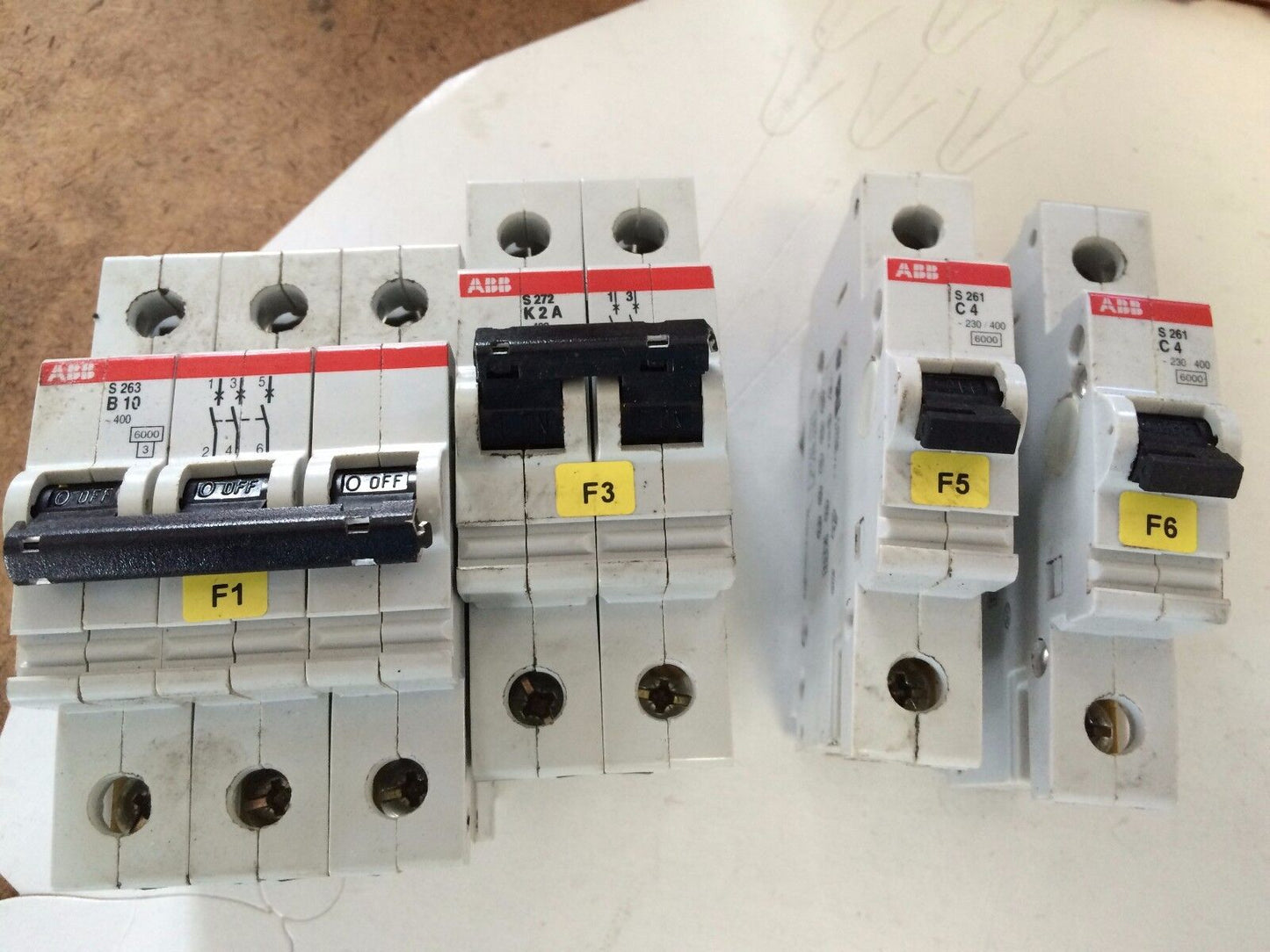 Mixed Lot 4 Abb S263,Abb S272,Abb S261,Abb B10,K2a,Abb C4 Circuit Breakers,Cs