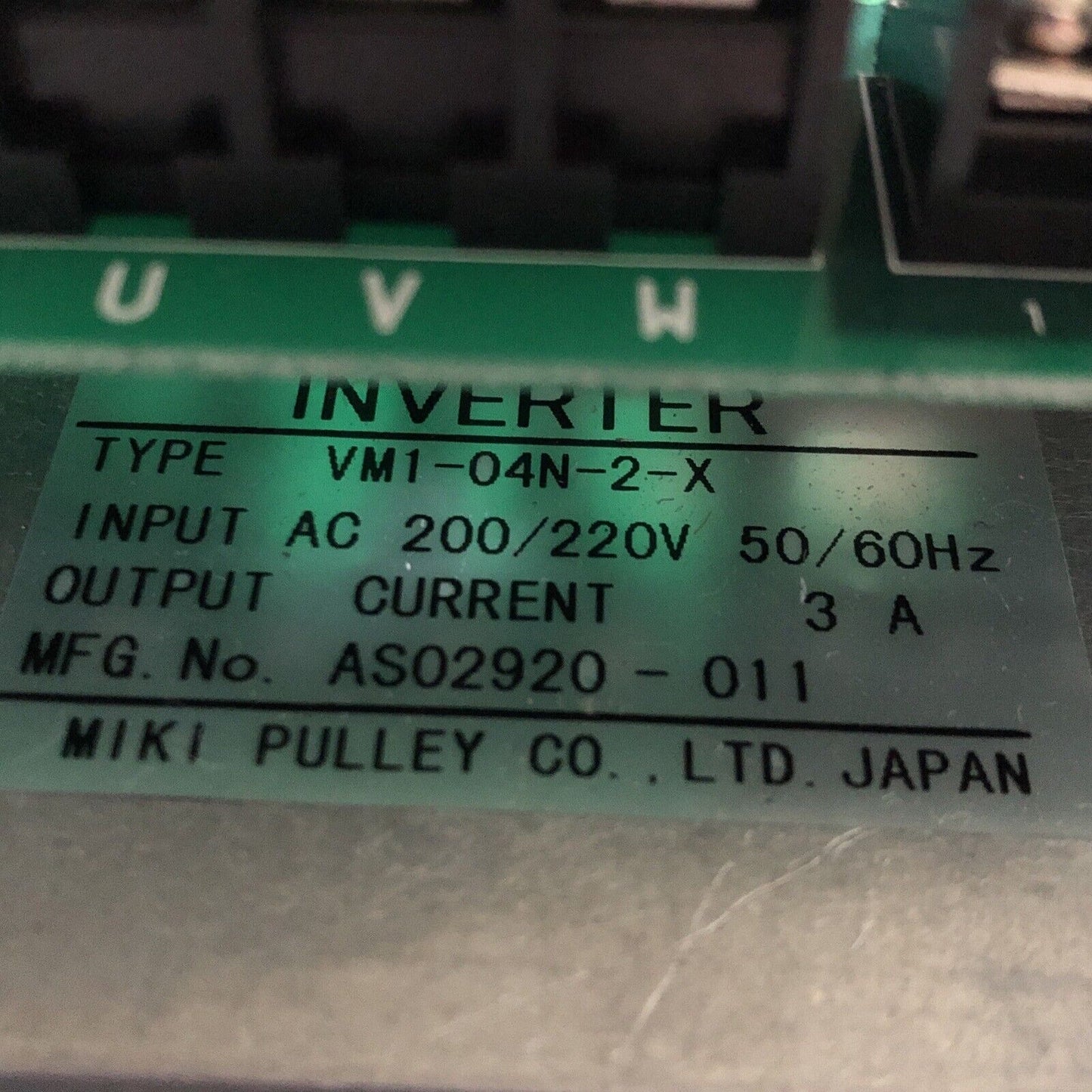New Miki Vm1-04N-2-X Inverter Pulley,Miki Vm1-04-X,Vm1-04-N,As02920-011,Az